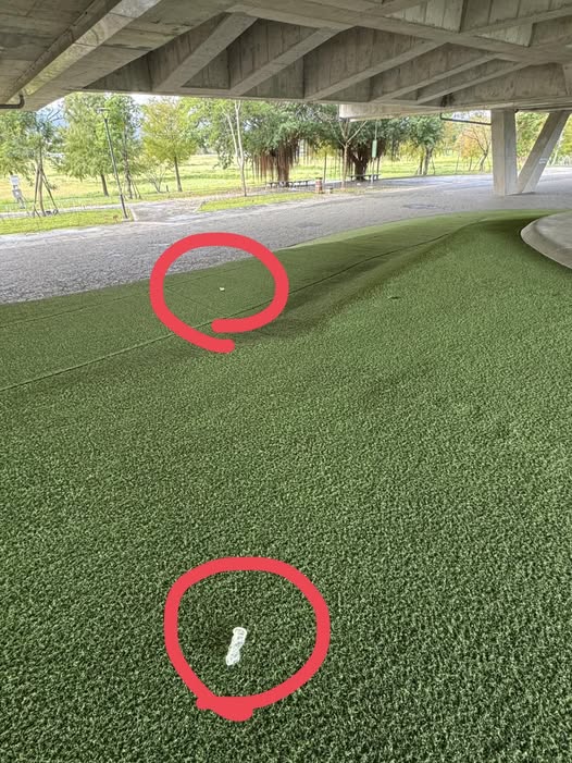 冬山鐵路橋下知名的石頭溜滑梯　發現使用過的保險套