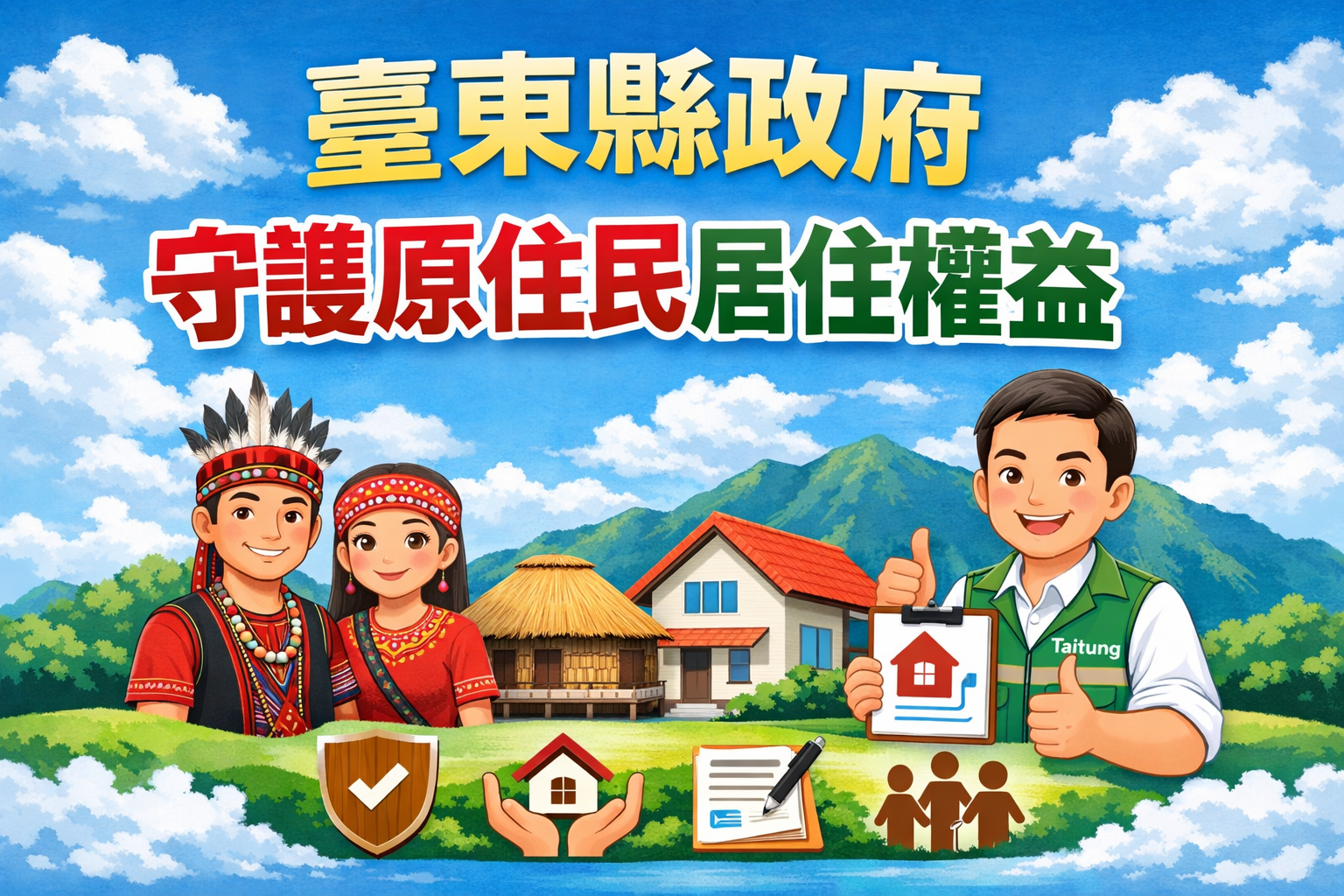 中央補助未足　臺東縣政府自行籌措經費守護原住民居住權益